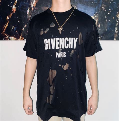 givenchy distressed t shirt ebay|givenchy destroyed short sleeve.